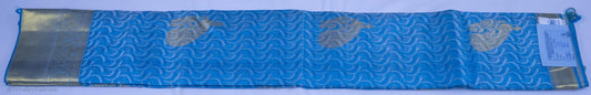 Handloom Kanjivaram Silk Saree in Enchanting Peacock Blue With Golden Border