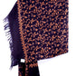 Kashmiri Hand embroidered stoles with Ari work on Merino wool for Winter - Purple with Flower pattern