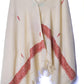 Kashmiri Hand embroidered stoles with Ari work on Merino wool for Winter - White with light orange boundary Valentine Gift