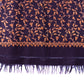 Kashmiri Hand embroidered stoles with Ari work on Merino wool for Winter - Purple with Flower pattern