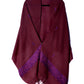 Kashmiri Hand embroidered stoles with Ari work on Merino wool for Winter - Purple with light Purple Boundary - Valentine Gift