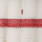 Kashmiri Hand embroidered stoles with Ari work on Merino wool for Winter - White with light orange boundary Valentine Gift