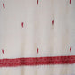 Kashmiri Hand embroidered stoles with Ari work on Merino wool for Winter - White with light orange boundary Valentine Gift