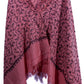 Kashmiri Hand Embroidered stoles with Ari work on Merino wool for Winter  - Dark Purple
