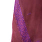 Kashmiri Hand embroidered stoles with Ari work on Merino wool for Winter - Purple with light Purple Boundary - Valentine Gift