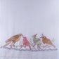 Kashmiri Hand embroidered stoles with Ari work on Merino wool for Winter - White with bird design Valentine Gift