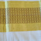 Elegant Kasavu White Set Saree with Brown Circles for Festive Occasions
