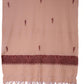 Kashmiri Hand embroidered stoles with Ari work on Merino wool for Winter - Cream with Brown Boundary Valentine Gift