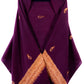 Kashmiri Hand embroidered stoles with Ari work on Merino wool for Winter - Purple with Golden Boundary Valentine Gift