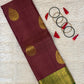 Handloom Kanjeevaram Purple-Brown Saree with Peacock Design & Gold Motifs