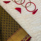 Handloom Kanjeevaram Dark Golden Yellow Silk Saree with Black Motifs