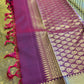 Handloom Kanjeevaram Dark Golden Yellow Silk Saree with Black Motifs