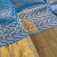 Handloom Kanjivaram Silk Saree in Enchanting Peacock Blue With Golden Border