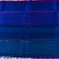 Handloom Royal Blue Kanjeevaram Silk Saree with Gold Zari & Purple Border