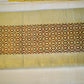 Elegant Kasavu White Set Saree with Brown Circles for Festive Occasions