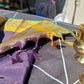 Violet with zari border soft semi silk saree