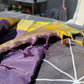 Violet with zari border soft semi silk saree