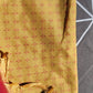Sandal with contrast pink Soft silk Saree