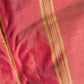 Sandal with contrast pink Soft silk Saree