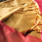 Sandal with contrast pink Soft silk Saree