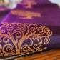 Exquisite Dark Purple Kanjeevaram Soft Silk Saree