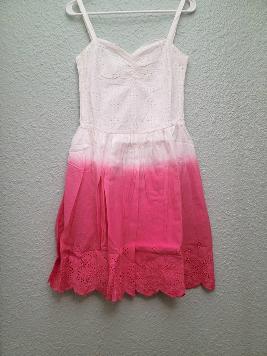 White Dress with Pink faded