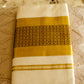 White Saree | Black Circle Kasavu