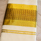 White Saree | Black Circle Kasavu